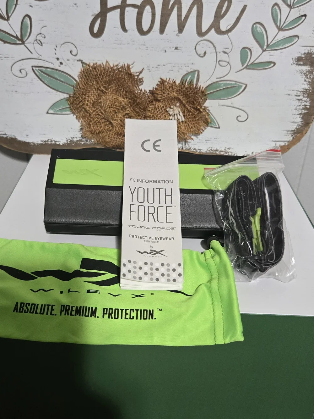 Youth Force Kids' Black and Lime Green Protective Sunglasses
